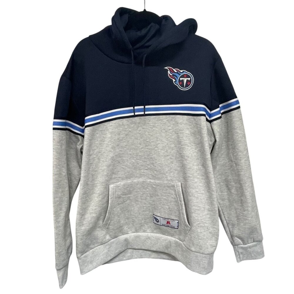 NFL Team‎ Apparel Tennessee Titans Hoodie Pullover Sweatshirt XL Navy Gray